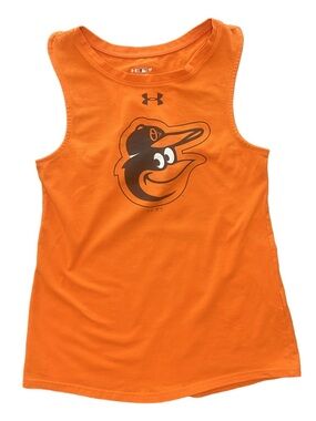 Under Armour MLB orange Baltimore Orioles racerback bird logo game day tank SM